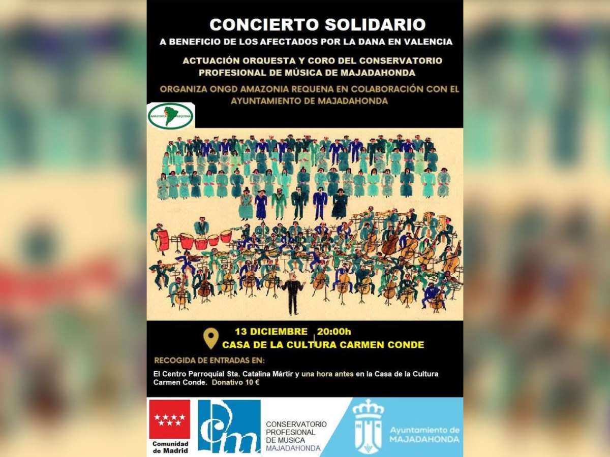 MAJADAHONDA NO OLVIDA A LOS AFECTADOS POR LA DANA CON UN CONCIERTO&nbsp;SOLIDARIO