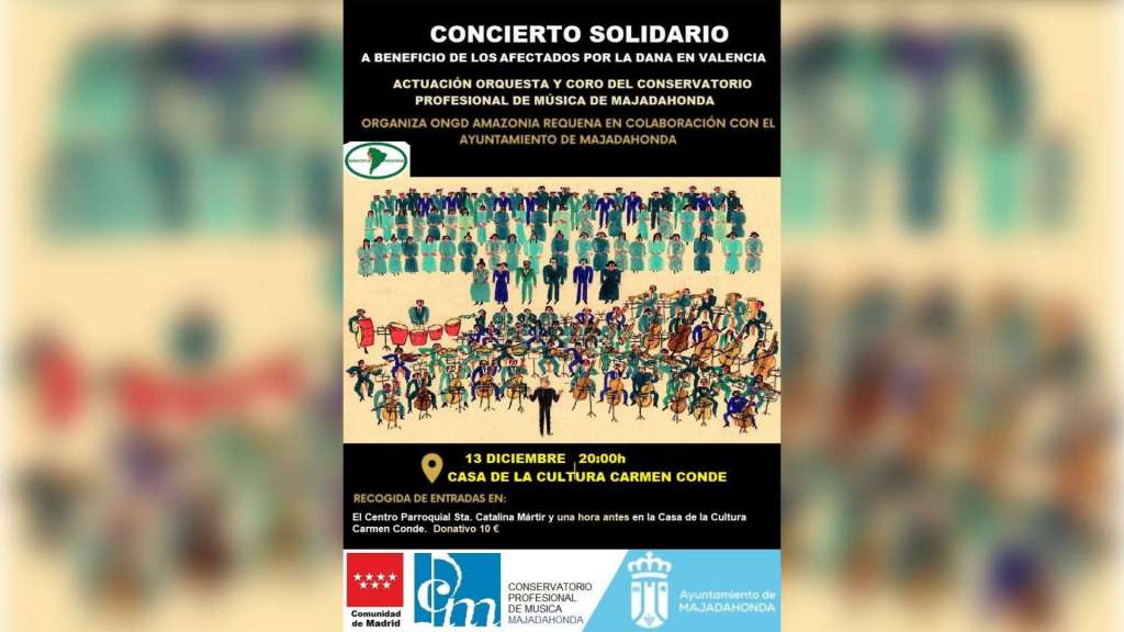 MAJADAHONDA NO OLVIDA A LOS AFECTADOS POR LA DANA CON UN CONCIERTO&nbsp;SOLIDARIO