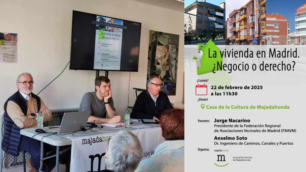 ASOCIACIÓN VECINAL DE MAJADAHONDA: EL PROBLEMA DE LA VIVIENDA A&nbsp;DEBATE
